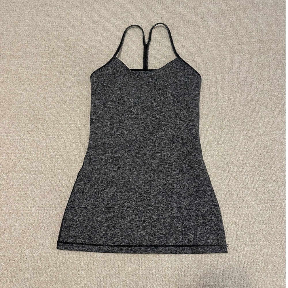 lululemon Power Y Tank size 2 in Heathered black